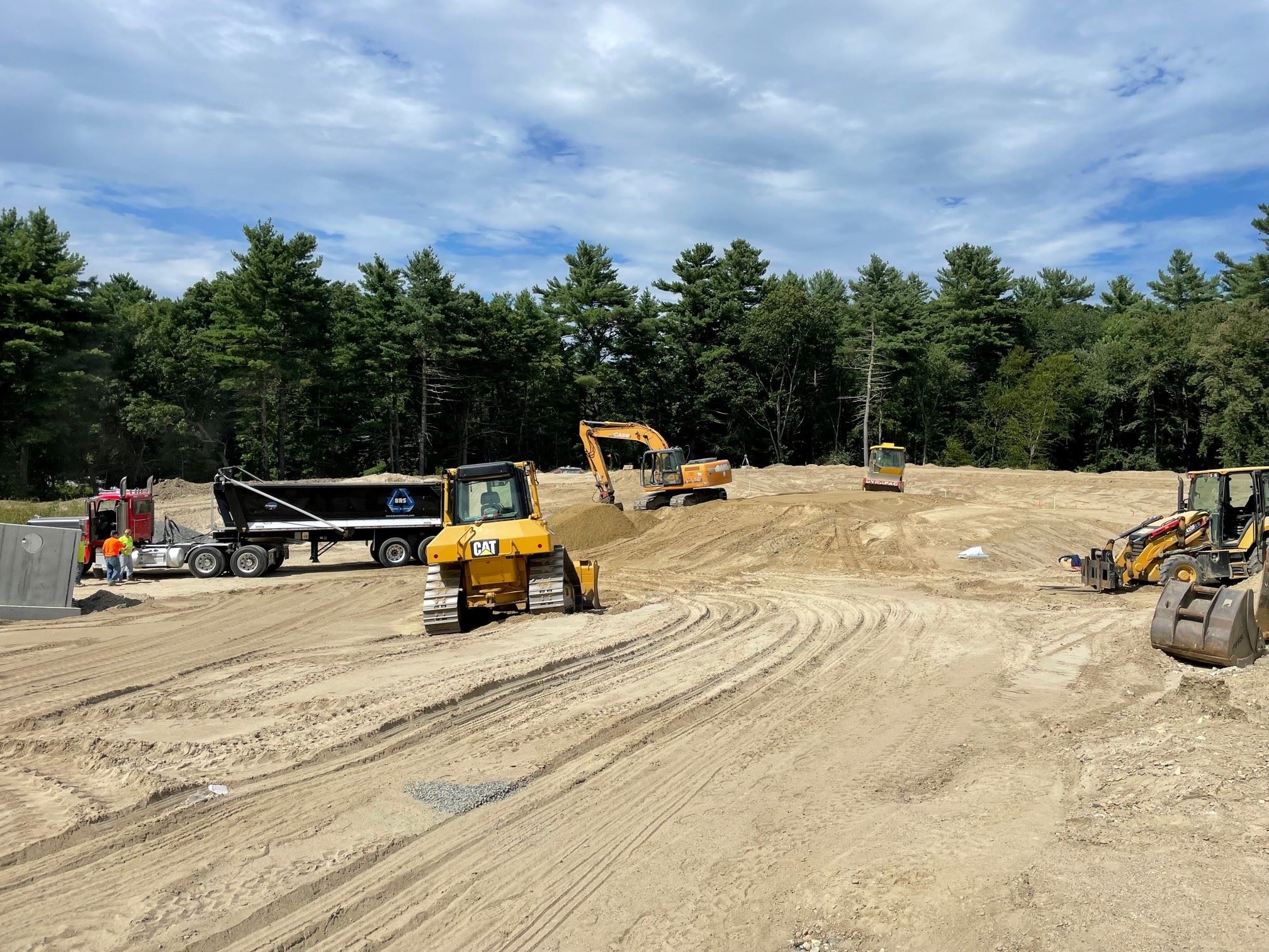 Eartthwork  grading and shaping for Infiltration and Backwash Basins